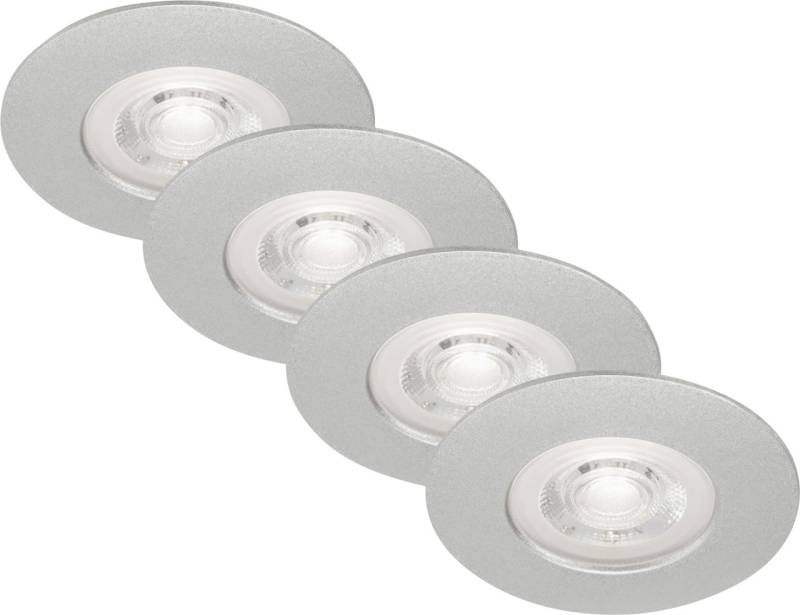 Briloner LED-Einbauleuchten Kulana 4er Set Mini 4,9W 480lm chrom-matt von Briloner