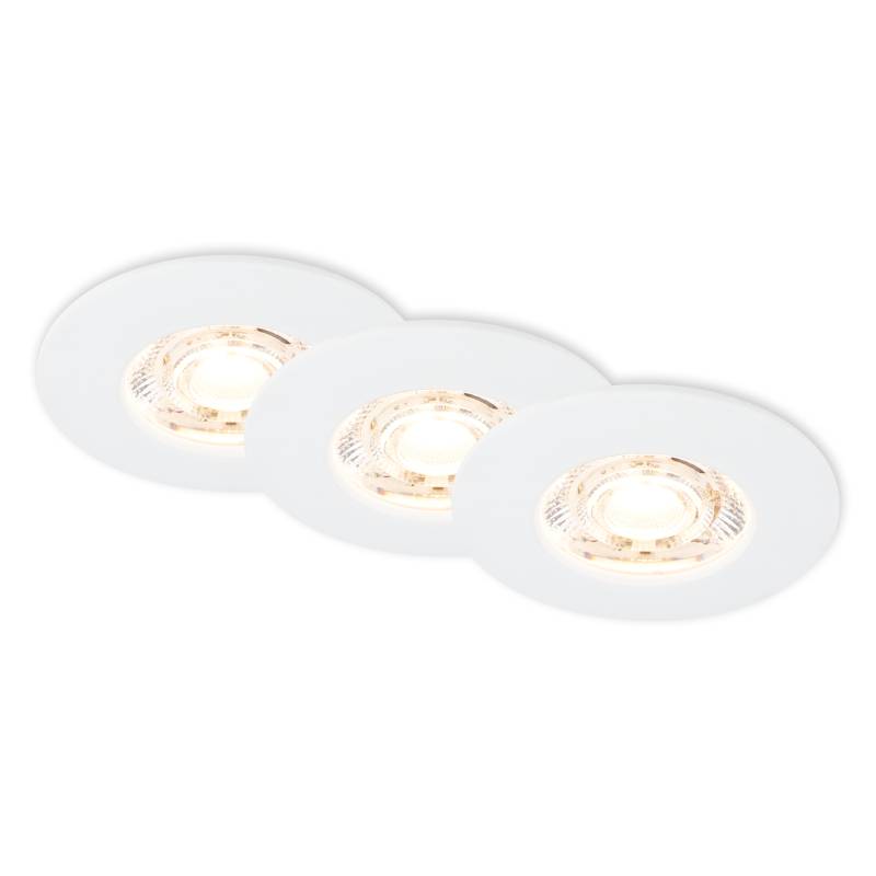 Briloner LED-Einbauleuchten-Set 'Kulana Mini' weiß Ø 6,5 cm 3,6W 350 lm 3 Stück von Briloner