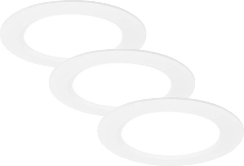 Briloner LED-Einbauleuchten Ultraflat 3er Set 6W 660lm weiß von Briloner