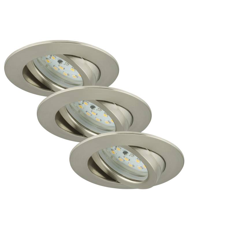 Briloner LED-Einbauleuchtenset 'Attach' 470 lm 5,5 W 3 Stk. schwenkbar von Briloner