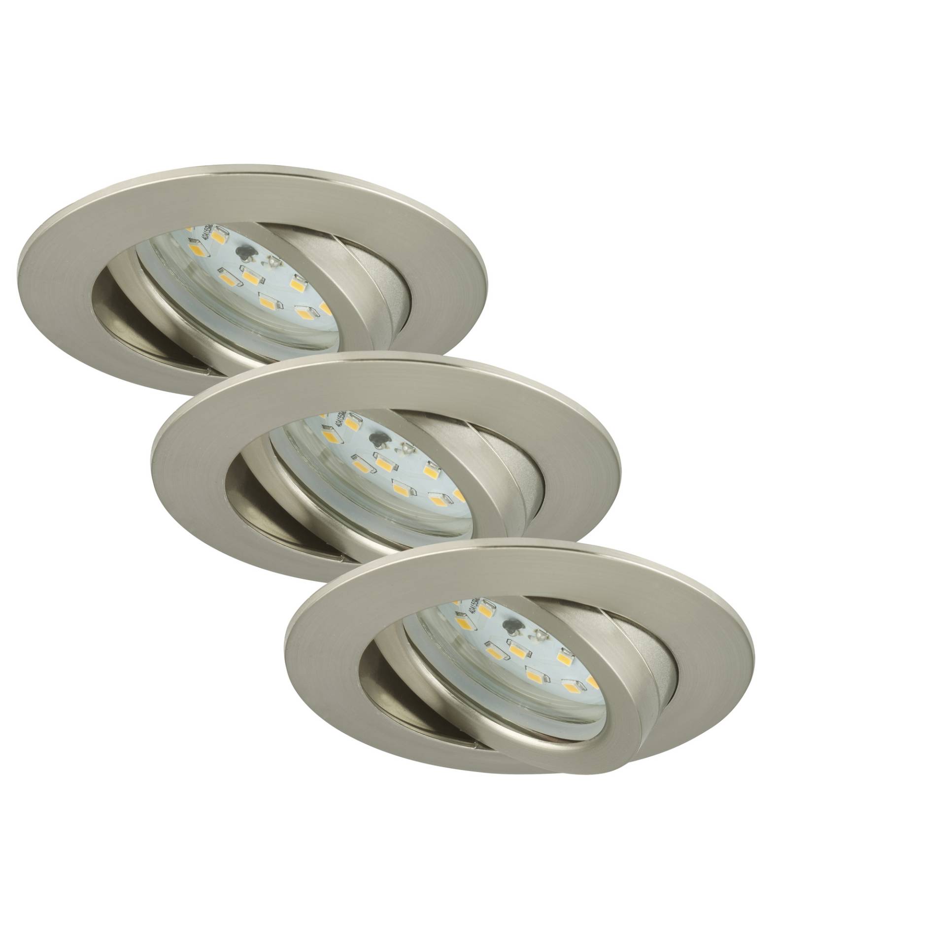 Briloner LED-Einbauleuchtenset 'Attach Dim' 570 lm 6,5 W 3 Stk. dimmbar Briloner LED-Einbauleuchtenset 'Attach Dim' 570 lm 6,5 W 3 Stk. dimmbar von Briloner