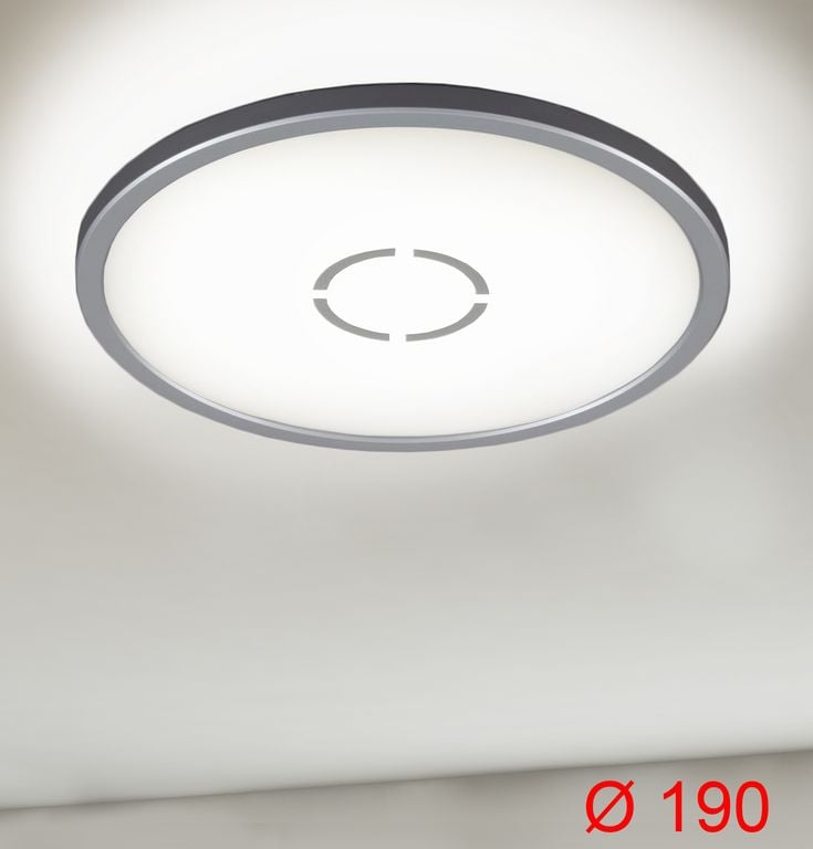 Briloner Slim LED Panel Free silber Ø 19 cm mit Backlight-Effekt von Briloner