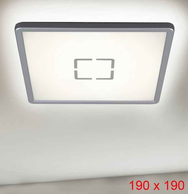 Briloner Slim LED Panel Free silber 19 x 19 cm mit Backlight-Effekt von Briloner