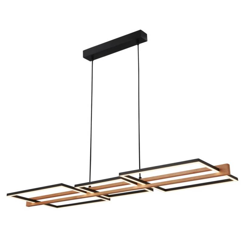 Briloner LED-Pendelleuchte MOLDURA  schwarz Holz 36W von Briloner
