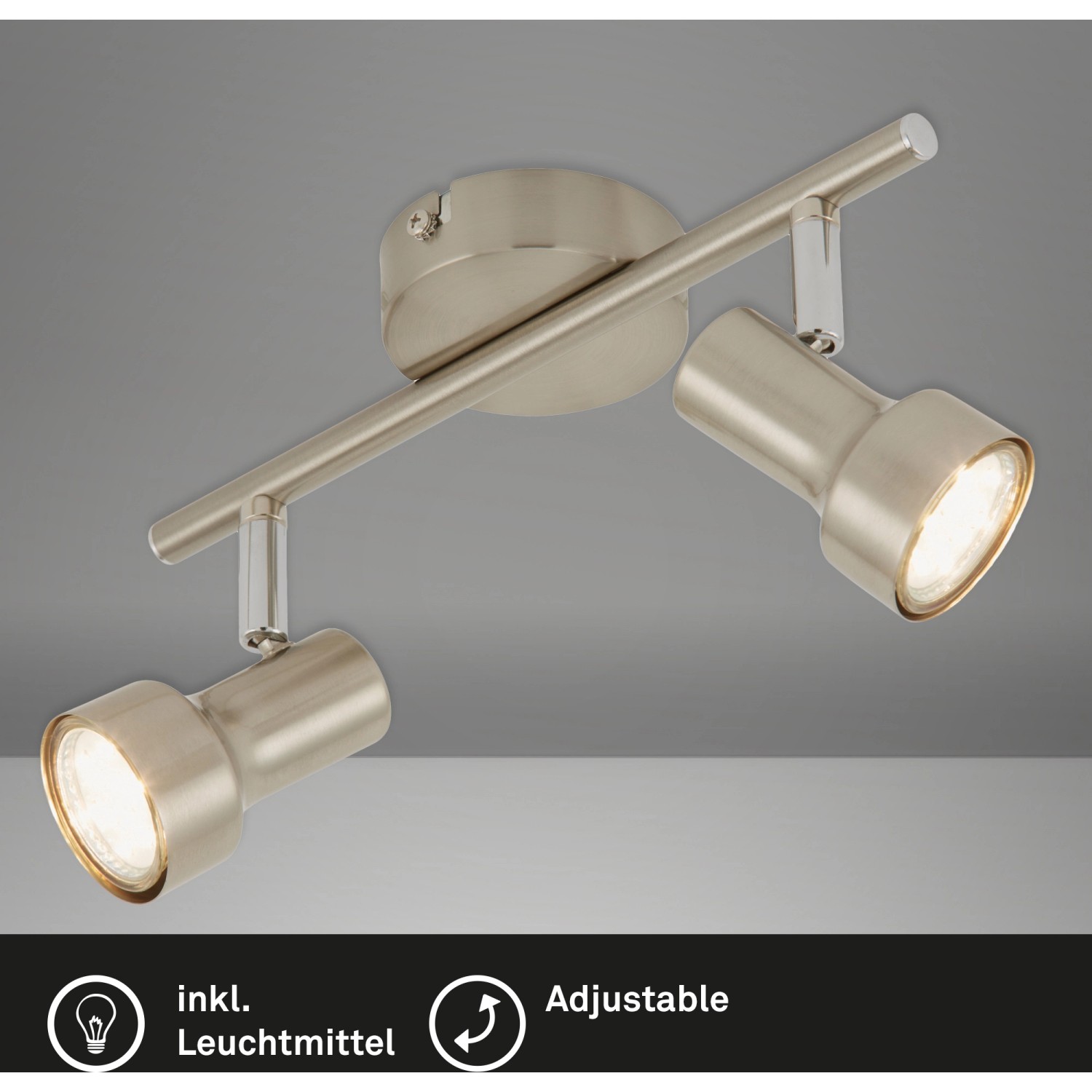 Briloner LED-Spot 2er Nickel matt von Briloner