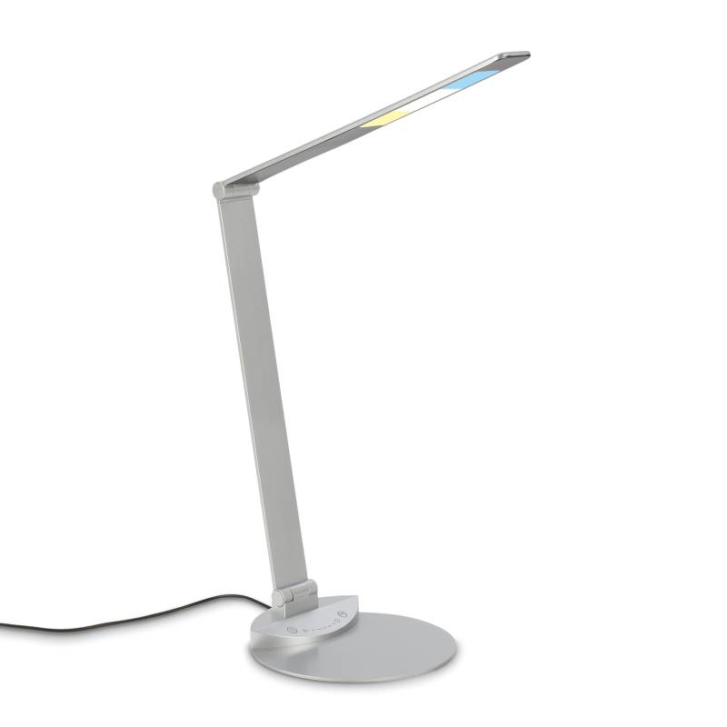 Briloner LED-Tischleuchte 'Haiti' 45 cm 3000K/5000K/6500K 6,5W 700lm dimmbar silberfarbig von Briloner