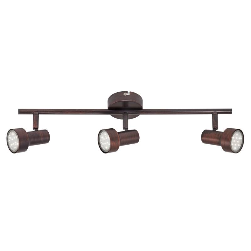 Briloner LED-Wohnraumstrahler 'Rost' 3-flammig 250 lm kupferfarben von Briloner