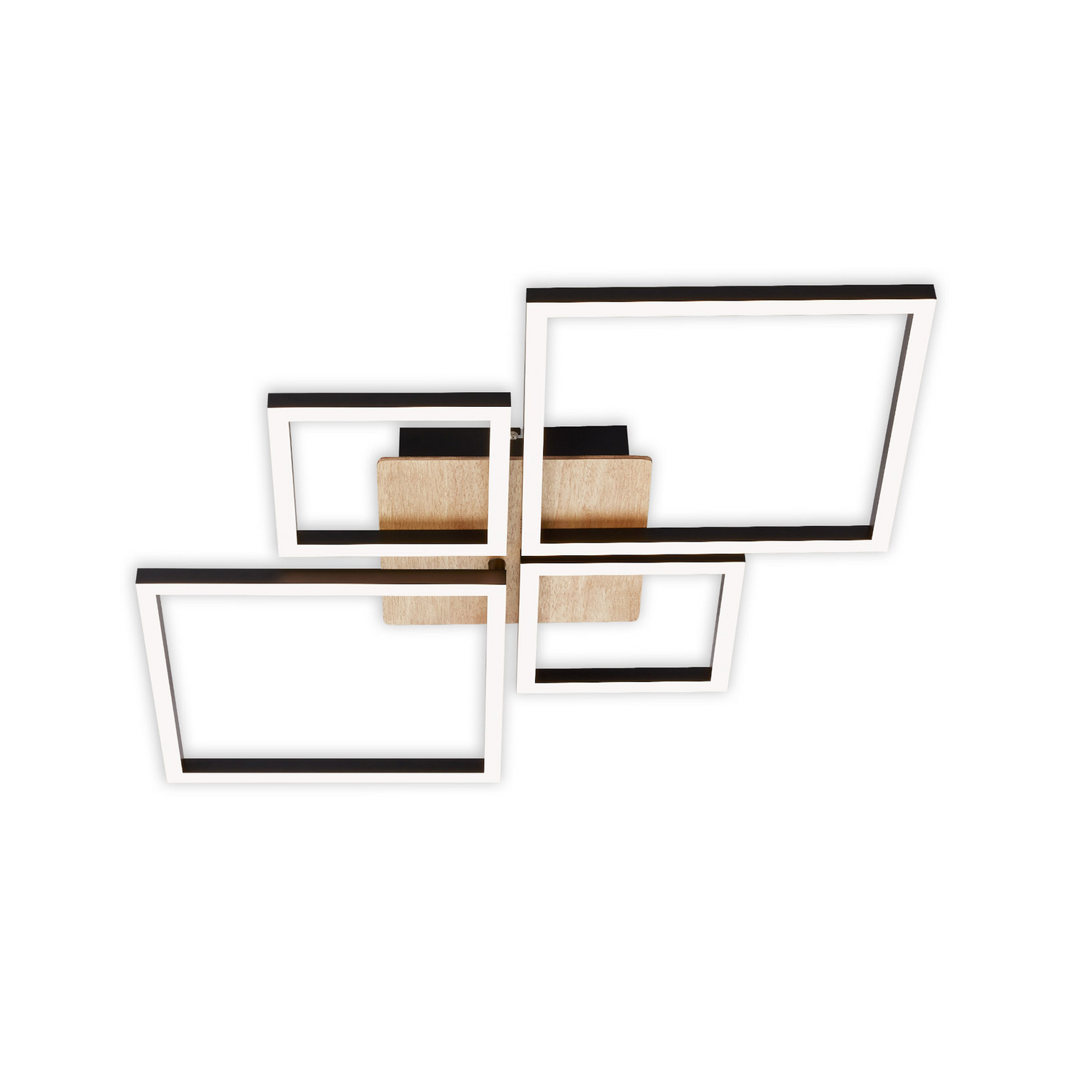 Briloner Led Deckenlampe Deckenlampe Leuchte Frame Step Dim 4 Flammig Holz B-Ware von Briloner