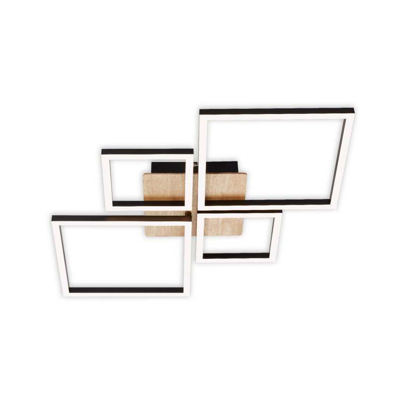 Briloner Led Deckenlampe Deckenlampe Leuchte Frame Step Dim 4 Flammig Holz B-Ware von Briloner