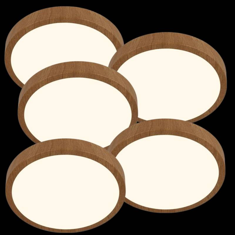 Briloner Led Deckenlampe Runa Deckenleuchte Leuchte Wood Holzoptik 3.000 5 Stück B-Ware von Briloner