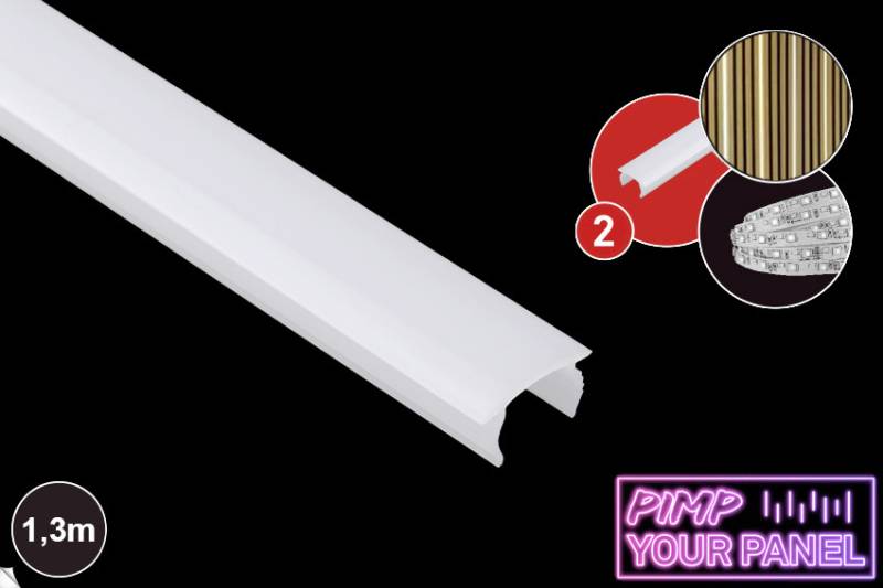 Briloner PC Profil Pimp your Panel Diffusor 1,3 m, Kunststoff, 12-13 mm, weiß von Briloner