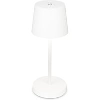 Boja led Tischlampe kabellos IP44, Dimmbar, Touch, Kabellos, Spritzwasserschutz, weiß, Ø10,5 x 26 cm - Briloner von Briloner