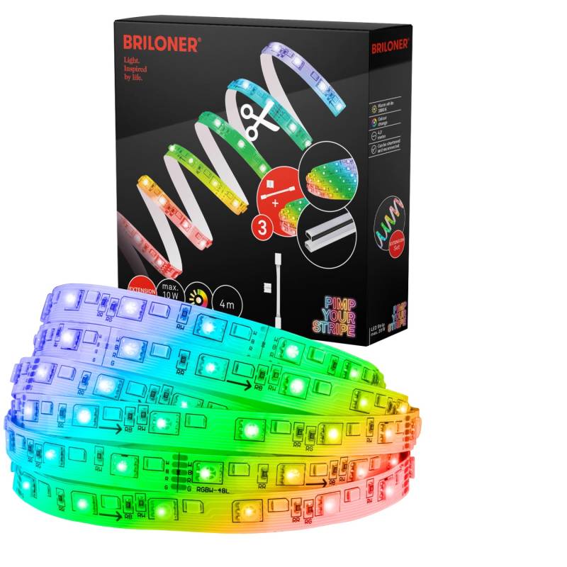 Briloner Pimp your Stripe LED-Band Erweiterungs-Set RGB/W-Funktion 4 m von Briloner