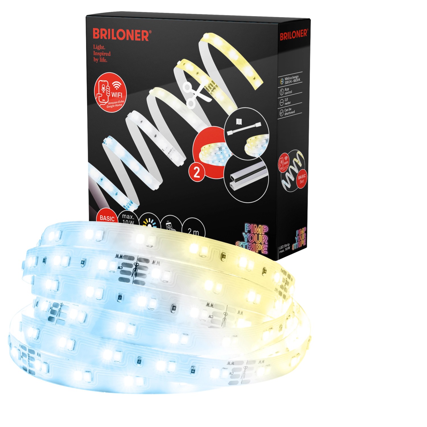 Briloner Pimp your Stripe LED-Band Starter-Set Smart CCT-Funktion 2 m Briloner Pimp your Stripe LED-Band Starter-Set Smart CCT-Funktion 2 m von Briloner