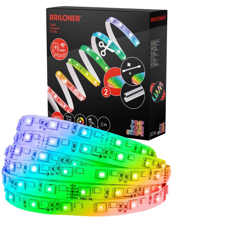 Briloner Pimp your Stripe LED-Band Starter-Set Smart RGB/W-Funktion 2 m von Briloner