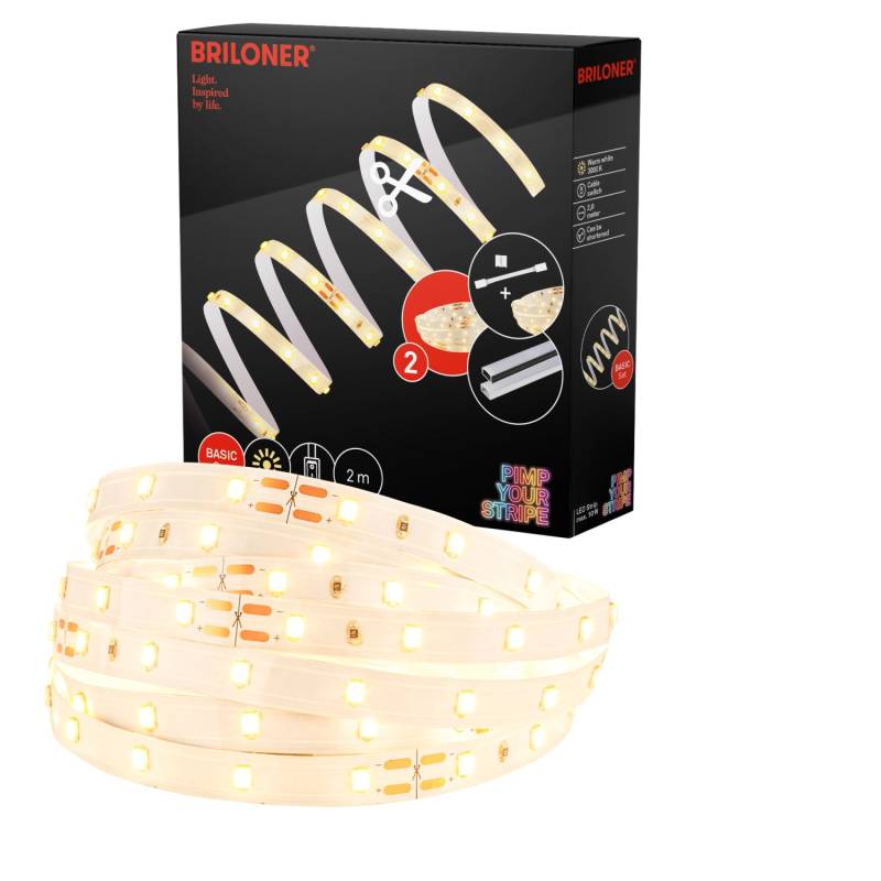 Briloner Pimp your Stripe LED-Band Starter-Set Warmweiß Fernbedienung 2m von Briloner