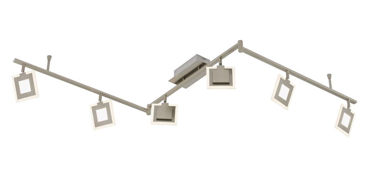 Briloner "UNOLED" Deckenleuchte 6 x 5W LED nickel-matt schwenkbar von Briloner