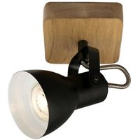 Briloner - Wandleuchte Wandspot Schwenkbar Retro GU10 35 w schwarz Holz-Metall Briloner - Wandleuchte Wandspot Schwenkbar Retro GU10 35 w schwarz Holz-Metall von Briloner