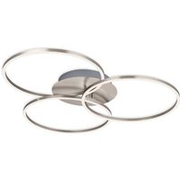 Briloner - gebraucht] Deckenlampe Frame Deckenlampe Lampe Ring Switch Dim Nickel 3 Flammig972 B-Ware von Briloner