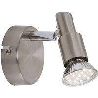 Briloner - led Spotleuchte Wandleuchte 1xGU10 drehbar Ø8cm 3W Matt-Nickel Metall von Briloner