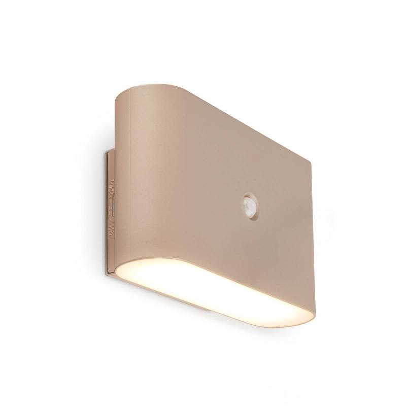 LED-Akku-Wandlampe Chat, beige, 16 cm, Kunststoff, Sensor von Briloner