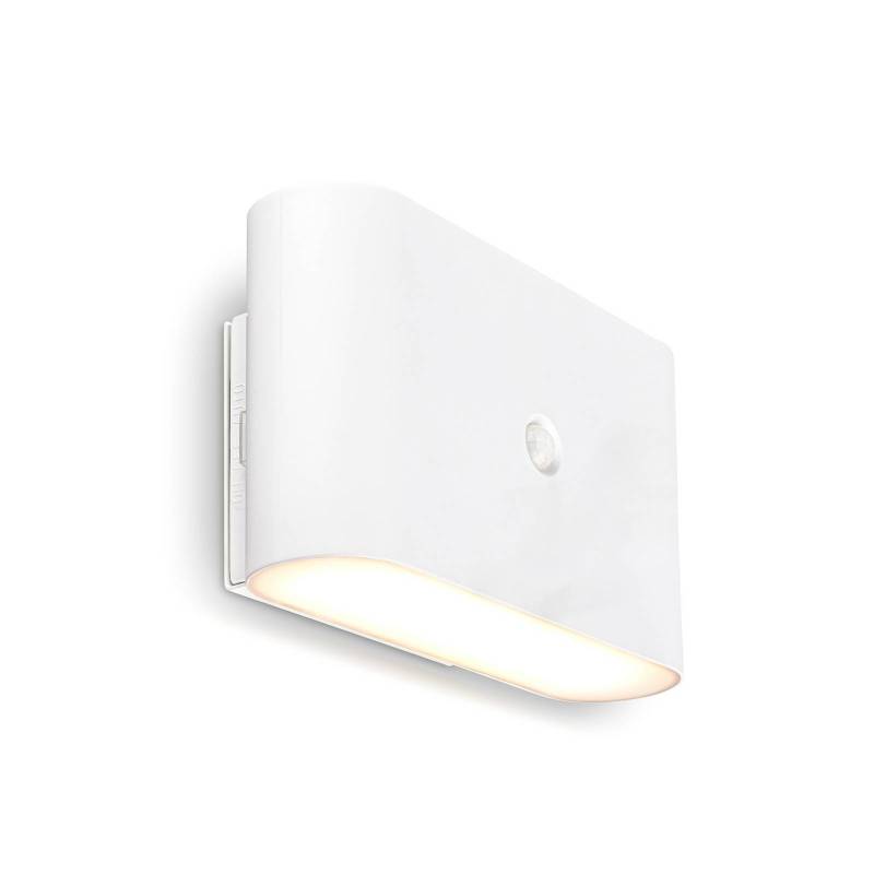 LED-Akku-Wandlampe Chat, weiß, 16 cm, Kunststoff, Sensor von Briloner