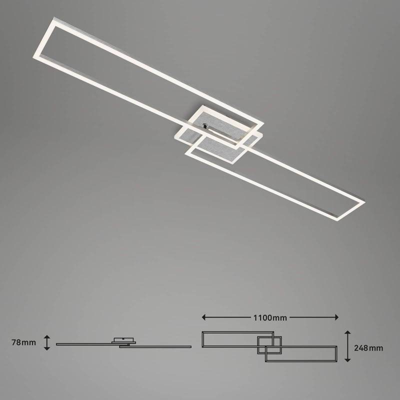 LED-Deckenlampe Frame S CCT 110x24,8cm aluminium von Briloner