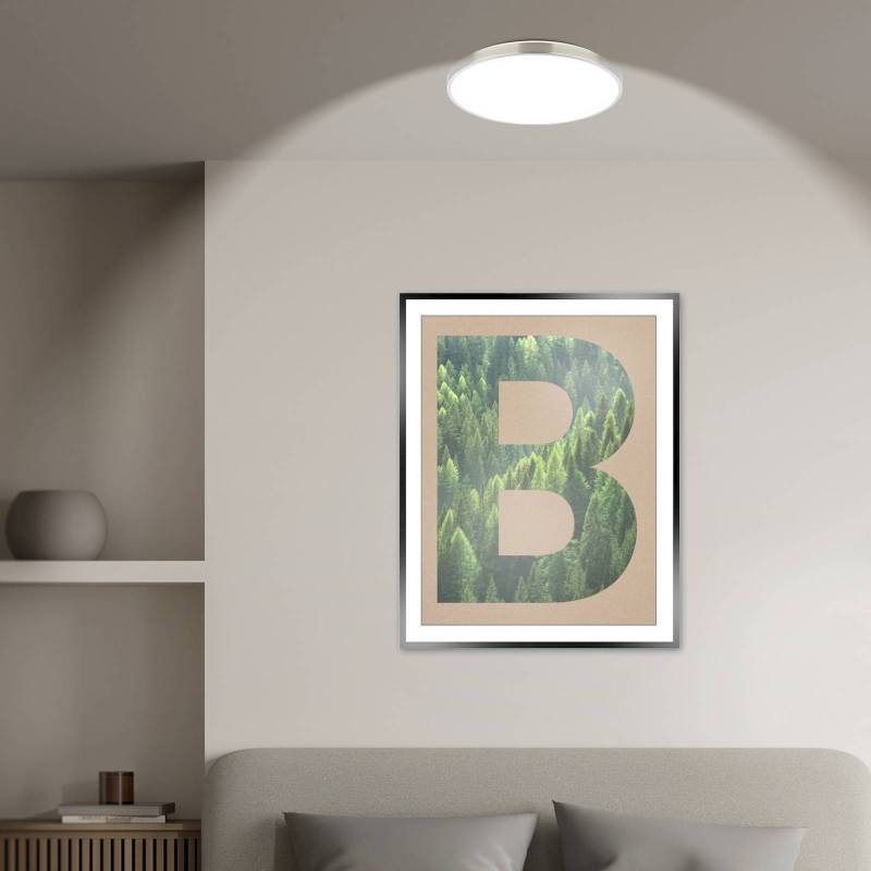 LED-Deckenlampe Kaida, nickel matt, Ø 38 cm, EEK A, 4.000 K von Briloner