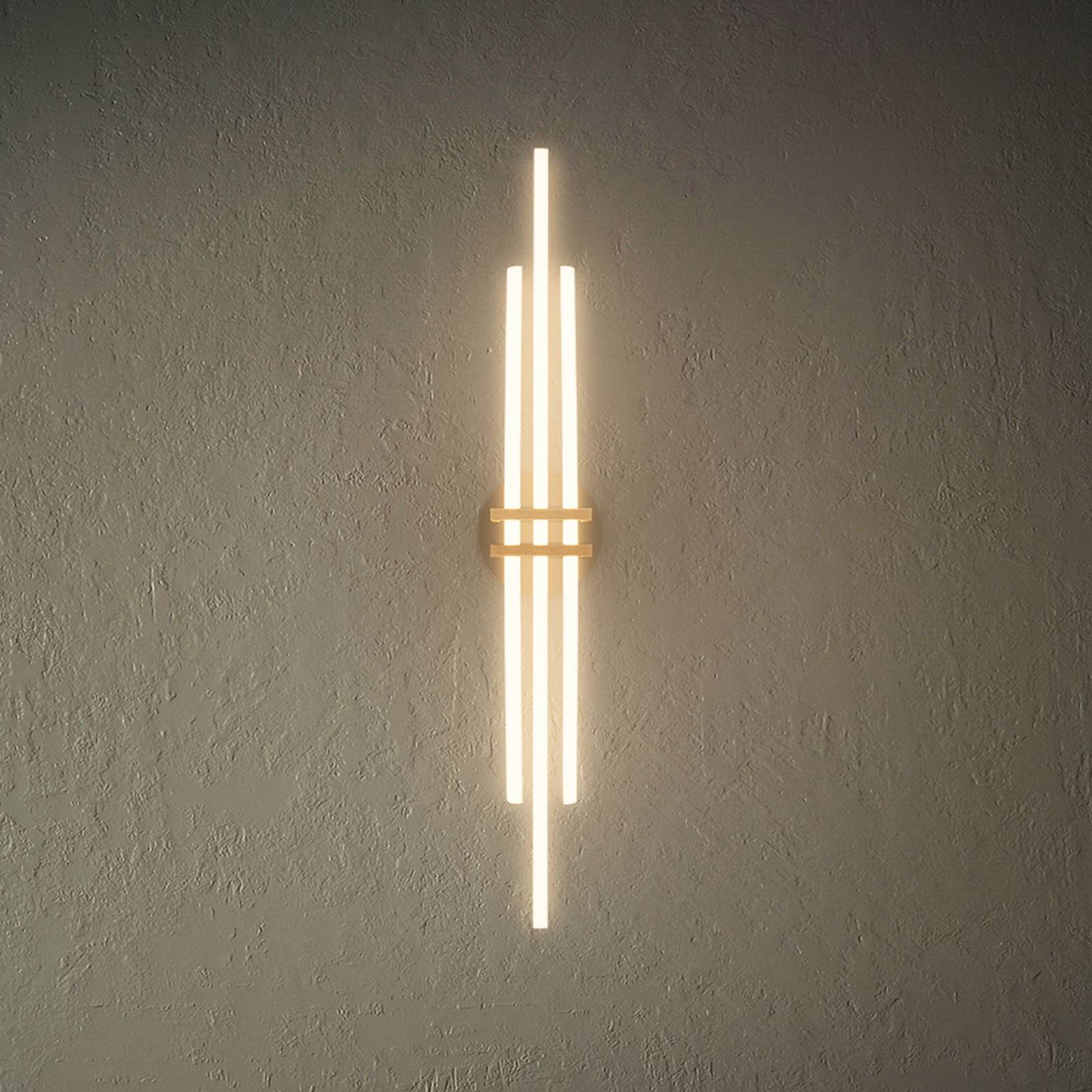 LED-Deckenlampe Tinka, holzfarben/schwarz, Länge 98 cm von Briloner