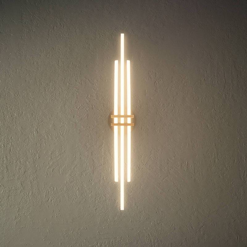 LED-Deckenlampe Tinka, holzfarben/schwarz, Länge 98 cm von Briloner