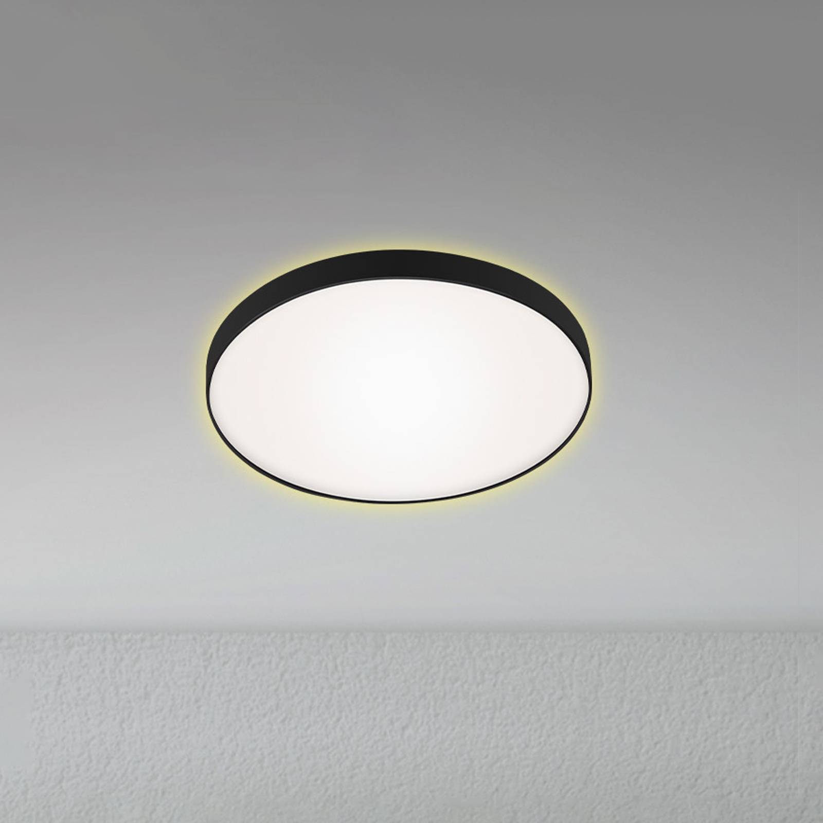 LED-Deckenleuchte Flet mit Backlight, Ø 28,5 cm LED-Deckenleuchte Flet mit Backlight, Ø 28,5 cm von Briloner