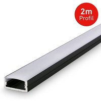 LED-Stripe-Profil, Abdeckung für LED-Strifen, LED-Stripes, Diffusor LED-Band, schwarz-weiß, Kunststoff, 200x2,3x1,3 (LxBxH) - Briloner von Briloner