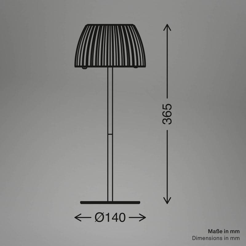 LED-Tischlampe Loca, braun, Höhe 36 cm, Metall/Kunststoff von Briloner