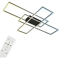 Briloner - Roami led Deckenlampe, Dimmbar, Fernbedienung, Speicherfunktion, Nachtlichtfunktion, Schwarz, 104 x 71 x 9,5 cm von Briloner