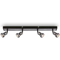 Briloner - led Deckenleuchte Deckenlampe Spot schwenkbar 4xGU10 4,9W Antik Silber von Briloner