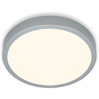 Brilo - led Deckenlampe Aufbauleuchte Werkstattlicht 4000K 16W Ø28cm silber ner von BRILO