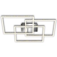 Leuchten frame - Wand-& Deckenleuchte - 3752019 - Glitzereffekt durch Laserlochoptik - Stufenweise dimmbar - Schwenkbar - Memoryfunktion - 80 x 49,5 von Briloner