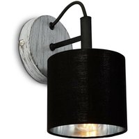 Briloner - Leuchten luri - Wand-& Deckenleuchte - 2737014 - Textilschirm - Silver Crafted - 1-flammig - E14 Fassung max. 25 Watt - ø 12 cm von Briloner