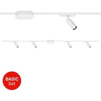 Luxtrail Schienensystem, Starterset, 4x led Spots, Schwenkbar, Erweiterbar, Weiß, 2 m - Briloner von Briloner