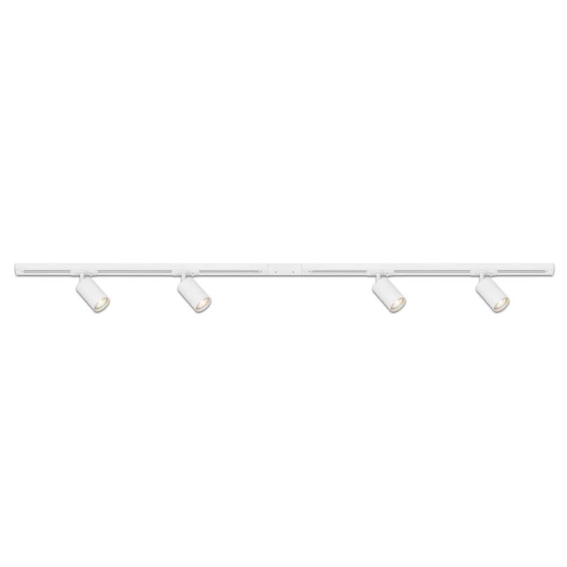Starter Set Schienensystem Set 150cm 2x 230 V Schiene 1 Phasig 4 Spots Gu10  B-Ware von Briloner