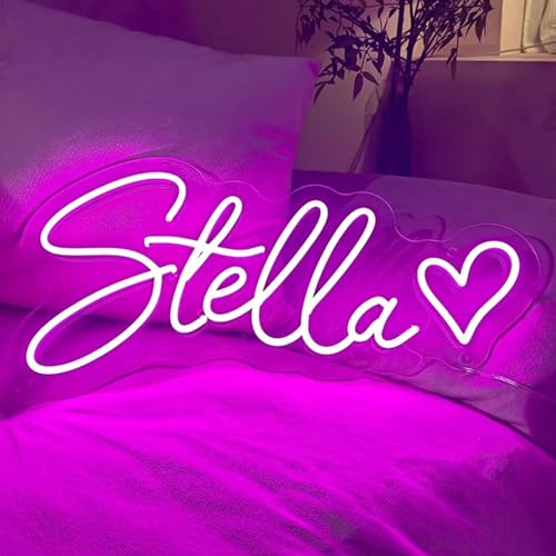 Personalisiert LED Leuchtschilder, Benutzerdefinierte Neonschilder für Wanddekoration Bar Schlafzimmer Hochzeit Geburtstag Party Salon Lichtzeichen(Optionaler Größen 35-160cm,1-2 Zeilen Text) von BringLuck2U