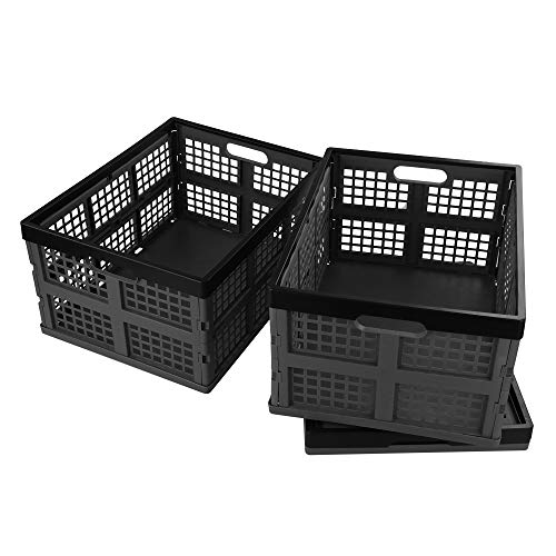 Bringer 30 L Zusammenklappbare Milchkiste, 3er-Set Stabile Profi-Klappbox von Bringer