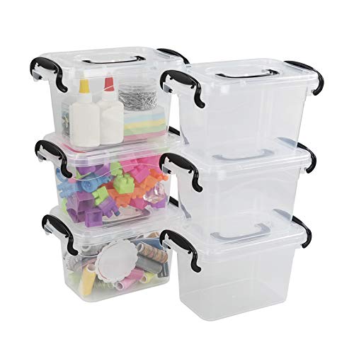 Bringer 6 Stück Aufbewahrungsbox mit Deckel Durchsichtig, 1,5 L Plastikbox mit Deckel von Bringer