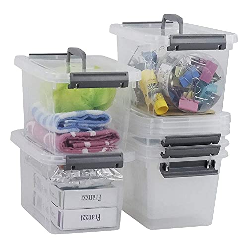 Bringer 6er-Set Durchsichtige Boxen mit Deckel, Aufbewahrungsbox Kunststoff, 5 L von Bringer