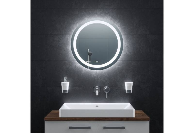 Bringer Badspiegel, Badspiegel Rund mit Anti-Beschlag und Speicherfunktion von Bringer