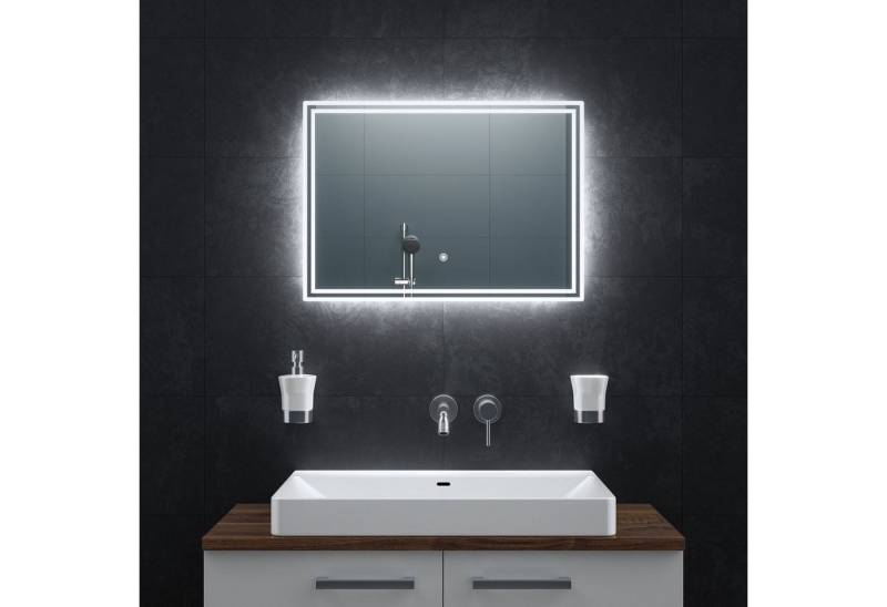 Bringer Badspiegel BRS107, Badezimmerspiegel mit Anti-Beschlag und Speicherfunktion von Bringer