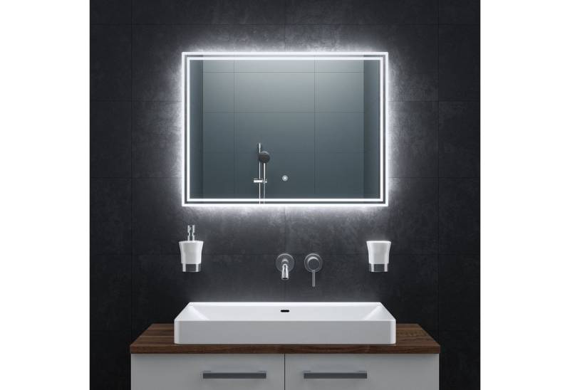 Bringer Badspiegel BRS107, Badezimmerspiegel mit Anti-Beschlag und Speicherfunktion von Bringer