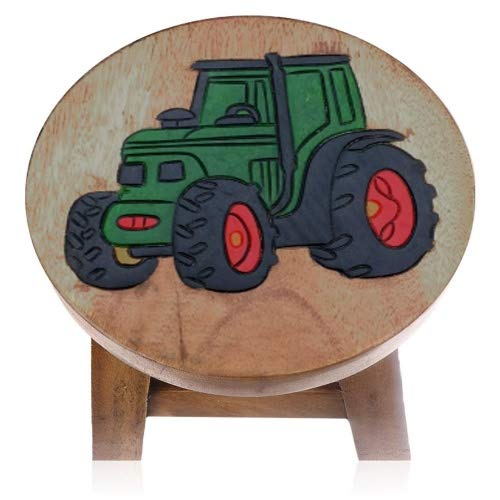 Brink Holzspielzeug Kinder Hocker Trecker Personalisiert Schemel Kinderzimmer Holz Wood Geschenk Stabil Tisch Sitzgruppe Traktor von Brink Holzspielzeug