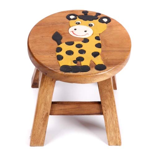 Brink Holzspielzeug Kinder Hocker Giraffe personalisierbar Schemel Kinderzimmer Holz Geschenk Stabil Tisch Sitzgruppe von Brink Holzspielzeug