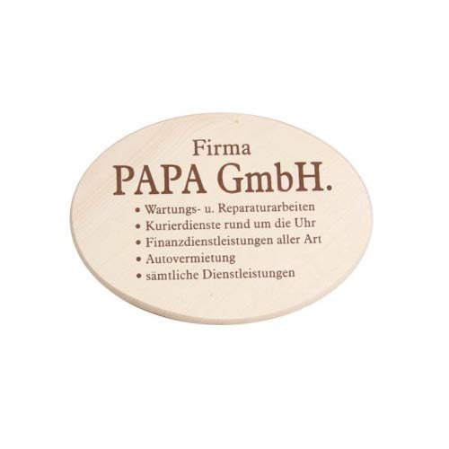 Spruchbrett "Firma Papa" – Lustige Wanddeko aus Ahornholz von Brink Holzspielzeug
